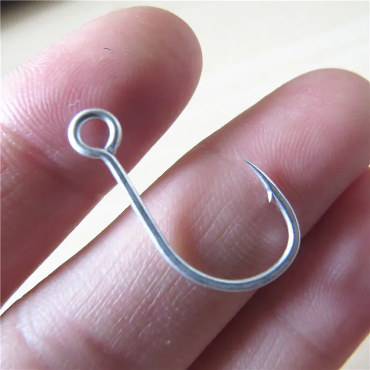 
 Рыболовные крючки NL005 из белой высокоуглеродистой стали, 1, 2, 4, 6, 8, все размеры, для соленой воды  