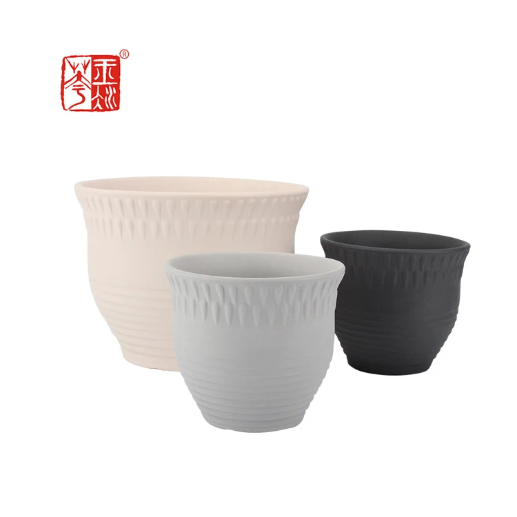 Тиснением Поверхности античная открытый глины садовый декор большой кашпо/украшения пол цветочный горшок