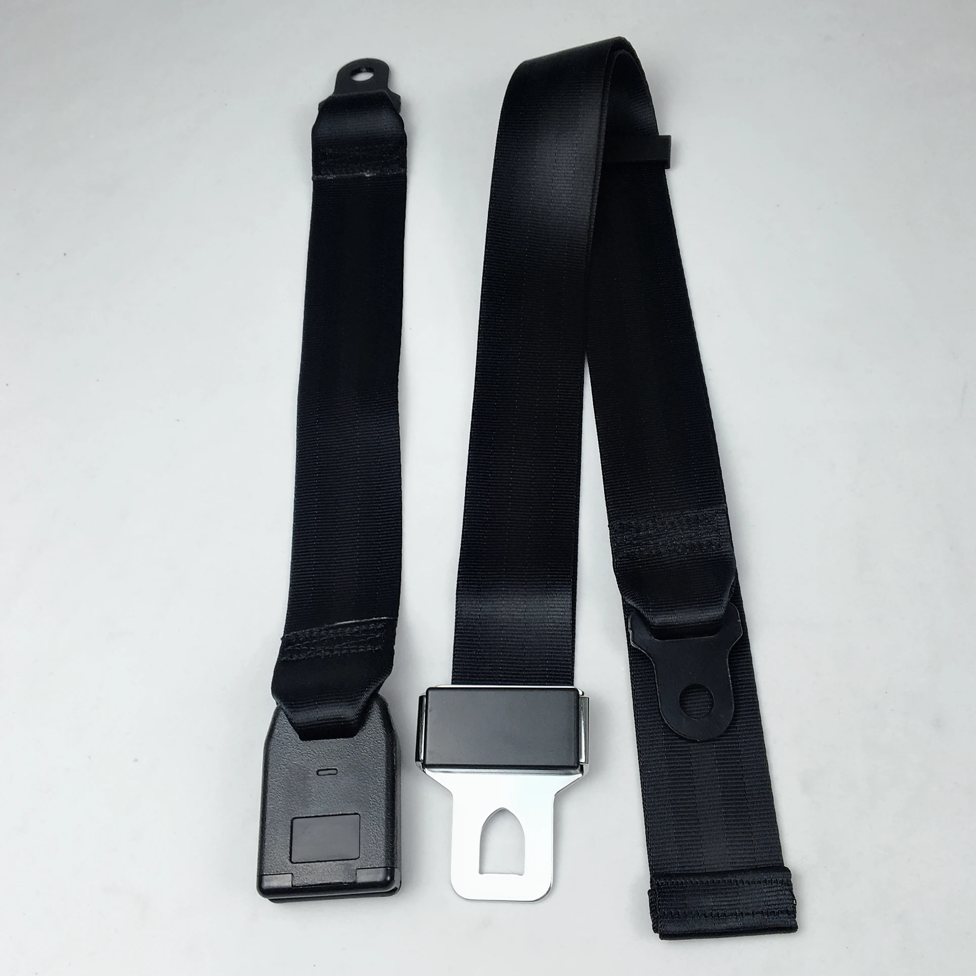 Automotive interior parts Wide tongue Strong bite force Flexible ribbon Simple Two Points Seat Belt Wheelchair seat belt