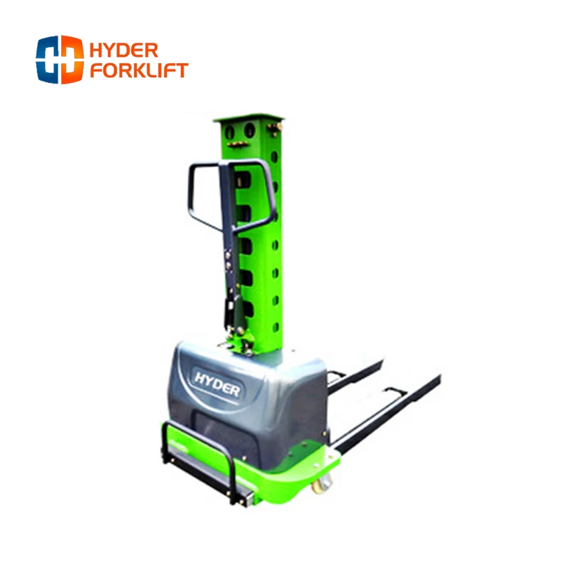 Wholesale Classical Semi-Electric Self-Loading Stacker - 1300mm Lifting height with 500kg Capacity for Warehouse