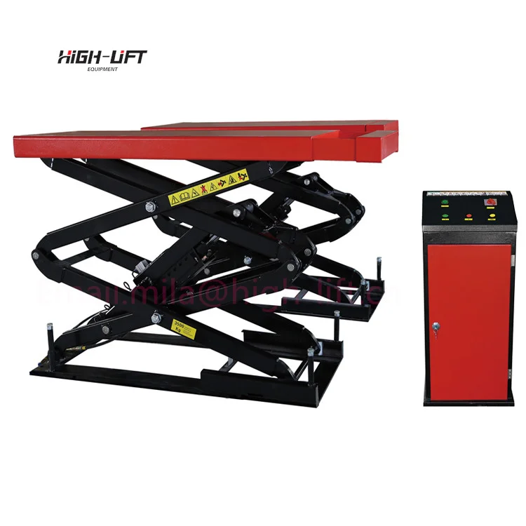 High Lift Fixed Underground Scissor lift 3500kgs 4000kgs Stationary  car scissor lift with CE certificate