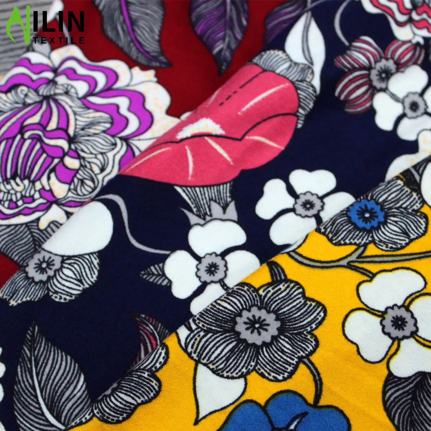 DBP Floral printed fabrics brush dty stretch fabric for legging