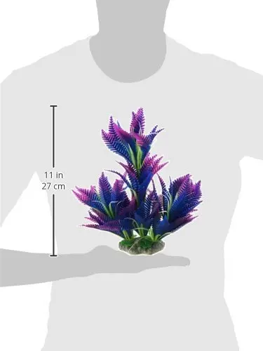 
Aquarium Decor Fish Tank Decoration Ornament Artificial Plastic Plant Green 