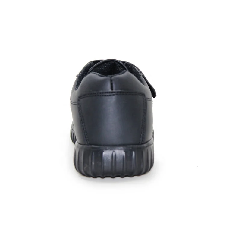Cheap Kids Comfortable Light Sports Casual Black Leather Official Uniform School Shoes for Children