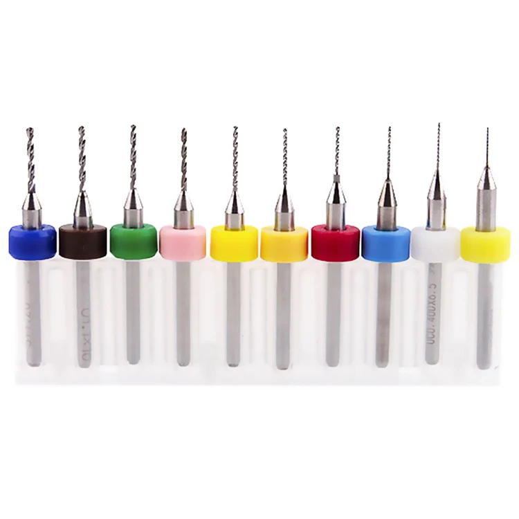 10pcs small diameter 0.1-3mm Micro twist drill bits with 3.175mm shank for PCB jewels drilling carving electric tools