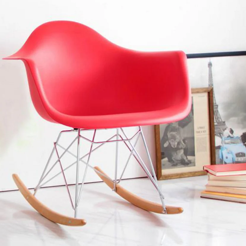 Домашняя мебель новый дизайн деревянные ножки кресло-качалка для гостиной пластиковое