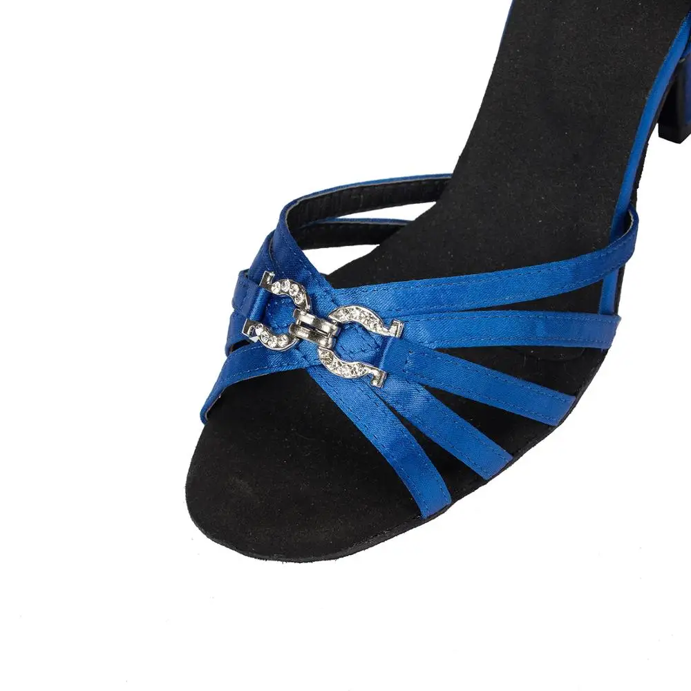 Новейшие Модные и красивые атласные туфли для латиноамериканских танцев L063 для девушек и женщин, туфли для бальных танцев на высоком каблуке