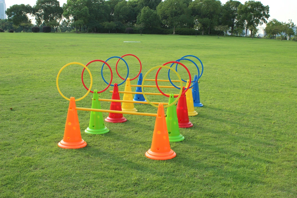 colorful LDPE football training cones practice safety cones training markers