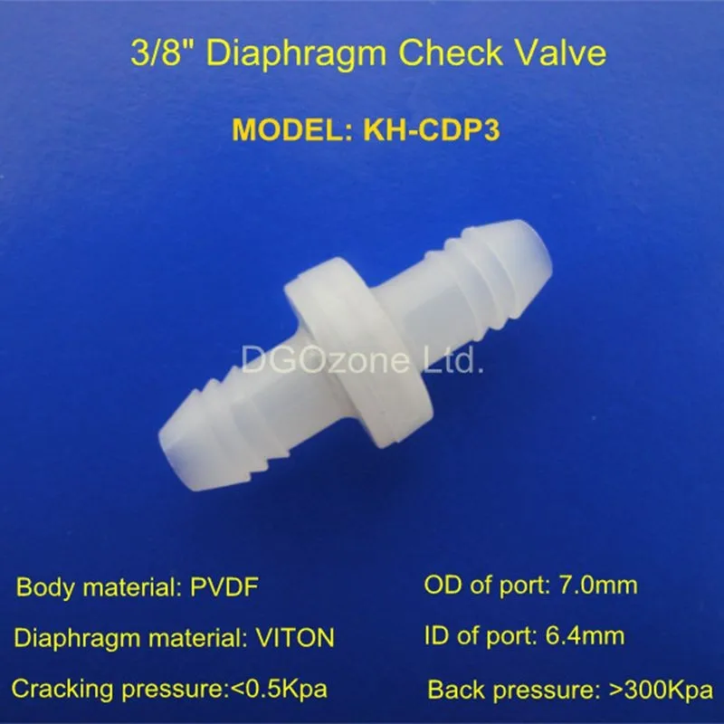 
PVDF small plastic check valve micro one way valve ozone check valves NRV 1/16, 1/8, 3/16, 1/4, 5/16, 3/8 