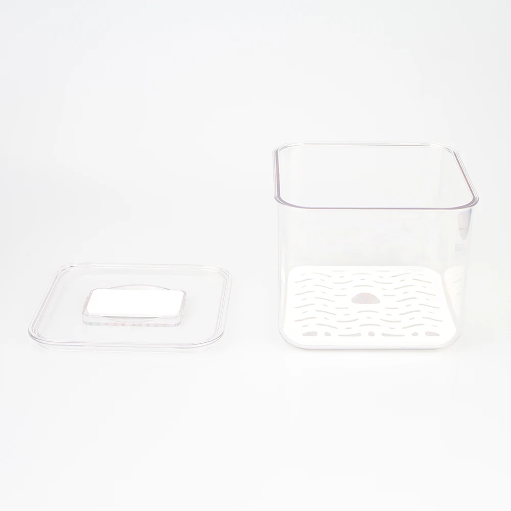 High Quality Clear PET Fresh Fridge Organizer Bins Refrigerator Container