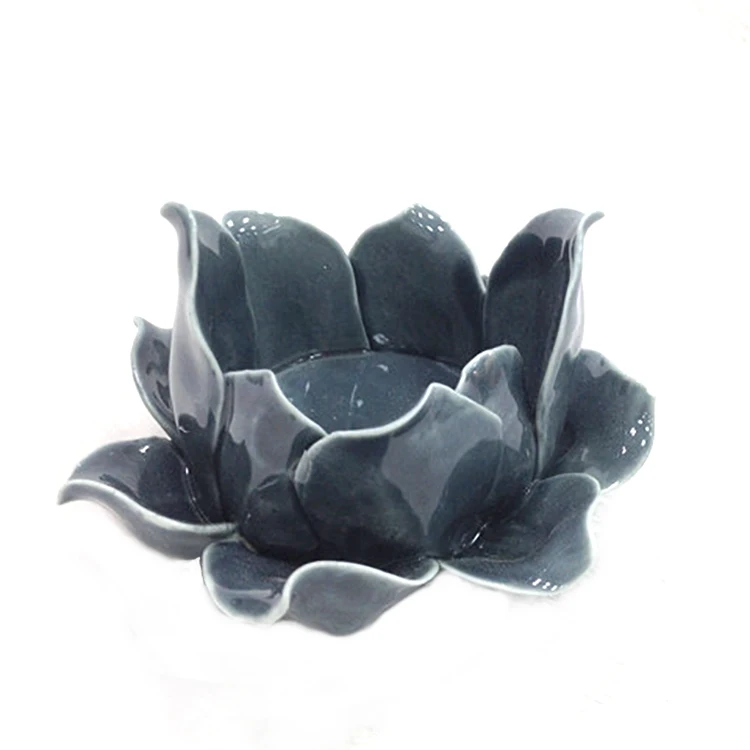 
High quality home hotel office decorations porcelain flower candle holder 