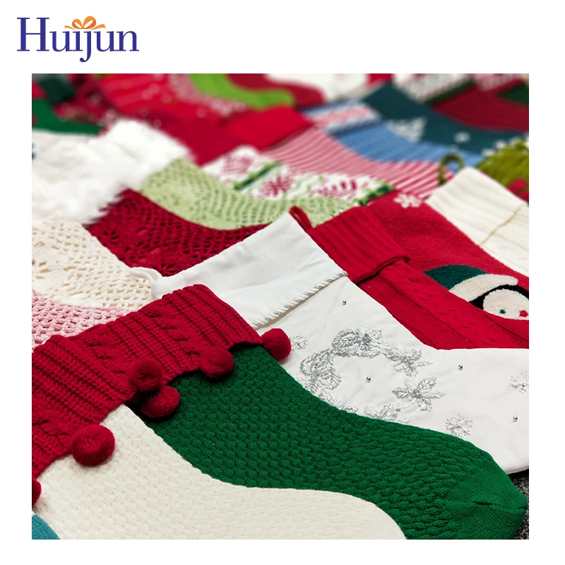 
Random Wholesale Unique Personalized Knitted Christmas stocking Christmas Stock Xmas Tree Decoration 
