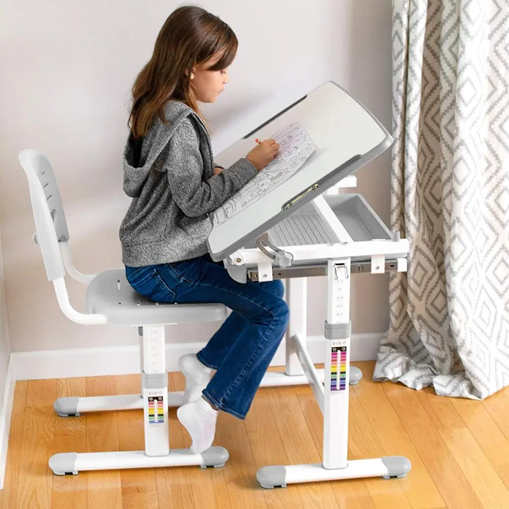 Height Adjustable Childrens Desk & Chair Set | Kids Interactive Work Station