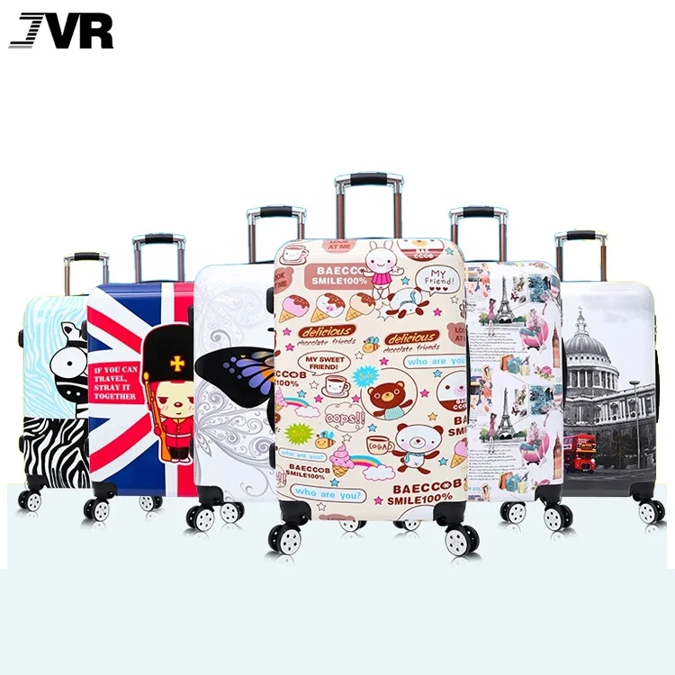 High Quality Abs printed  Suit Cases Suit Cases Trolley Kids / Children Travel  Suitcase  Luggage Sets 2 Piece