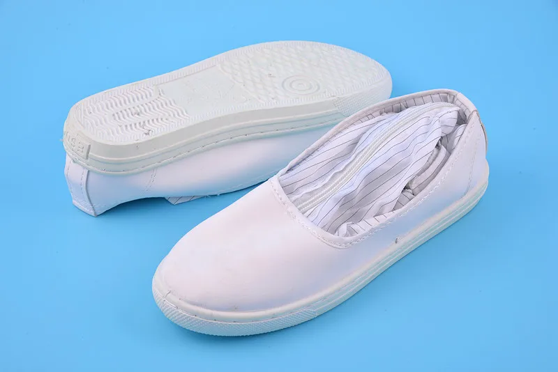 Industrial Workshop Dust-free Cleanroom PU White ESD High Quality Safety Work  Shoes