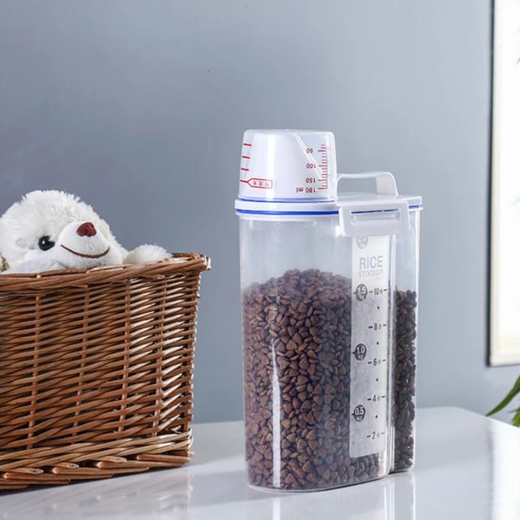 Wholesale Custom Transparent Pet Food Storage Sealed Pet Food Container