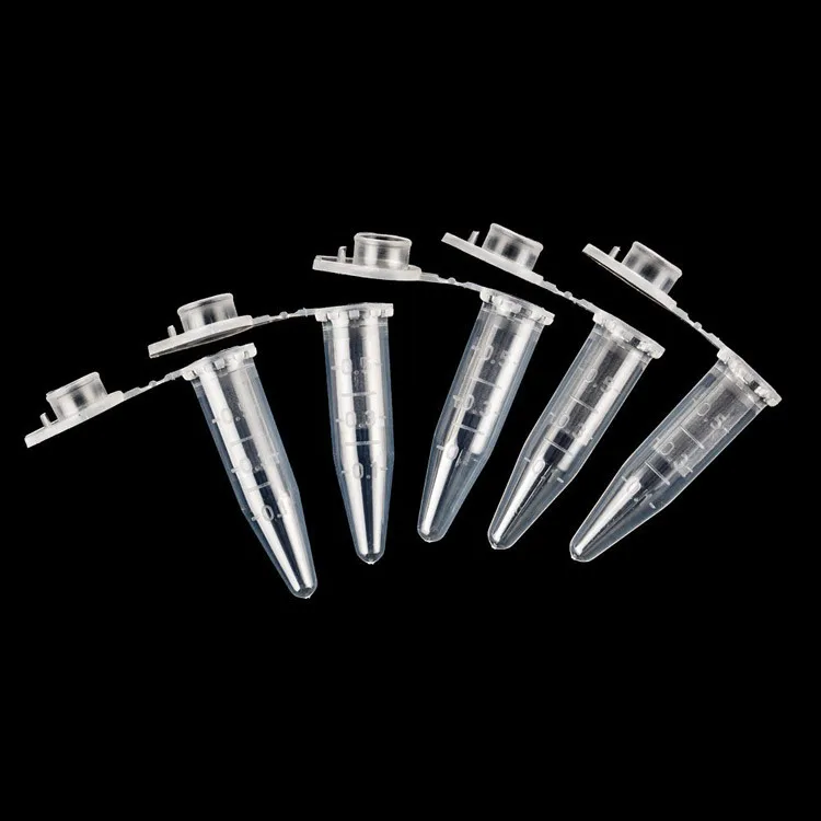 Cheap 0.5 ml Disposable Plastic 1000PCS/Bag Centrifuge Tubes with Attached Lid Clear White PCR Tubes