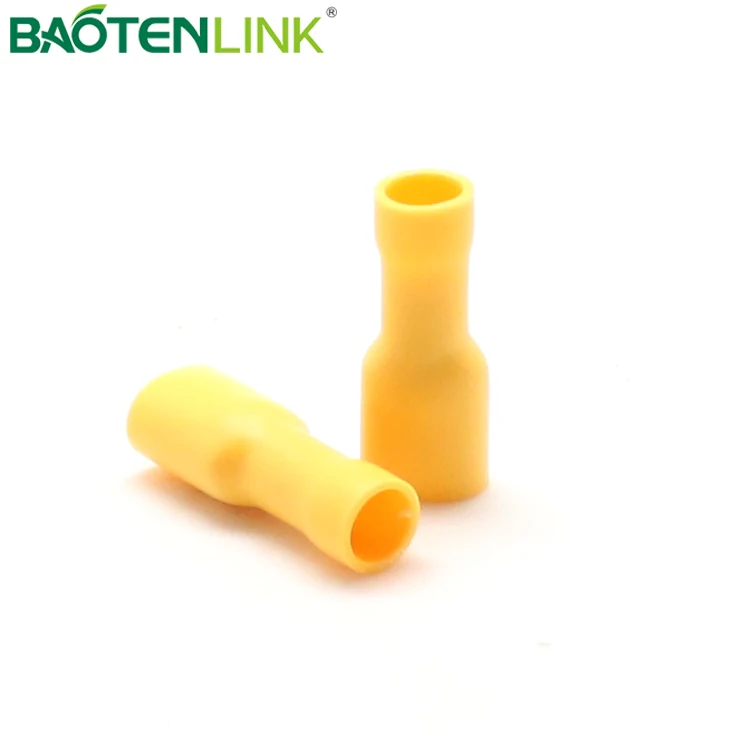 BAOTENG FDFD Fully insulated yellow brass PVC automatic crimp copper female faston terminal