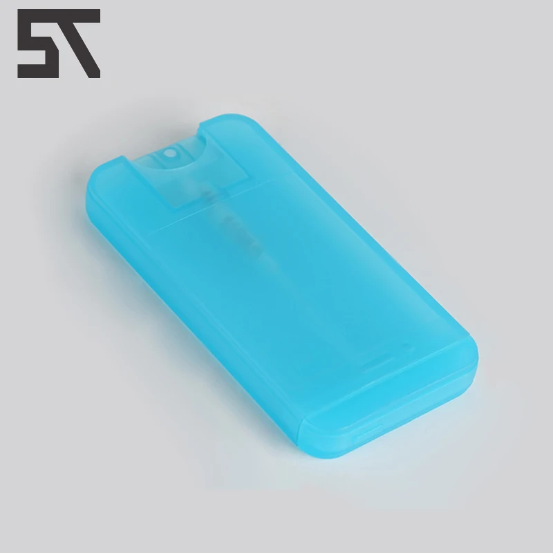 Colorful flat bottom perfume atomizer plastic perfume sprayer bottle 20ml