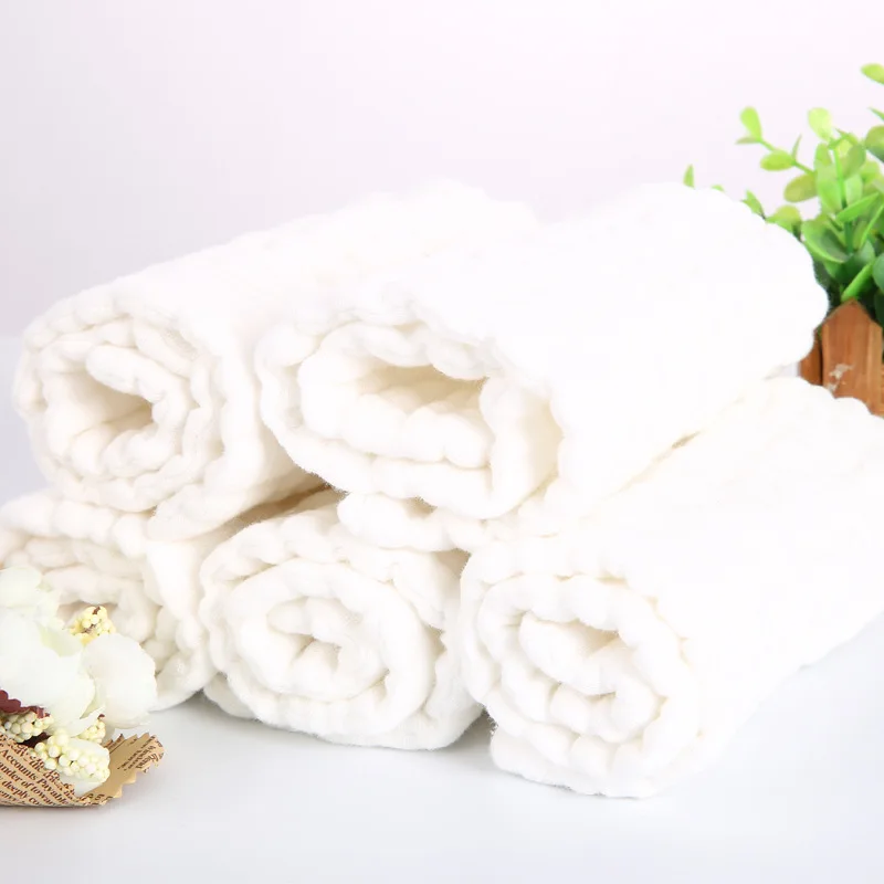 
10 layers 100% cotton baby gauze diapers nappy newborn muslin baby diapers cloth insert 10PCS/Bag 