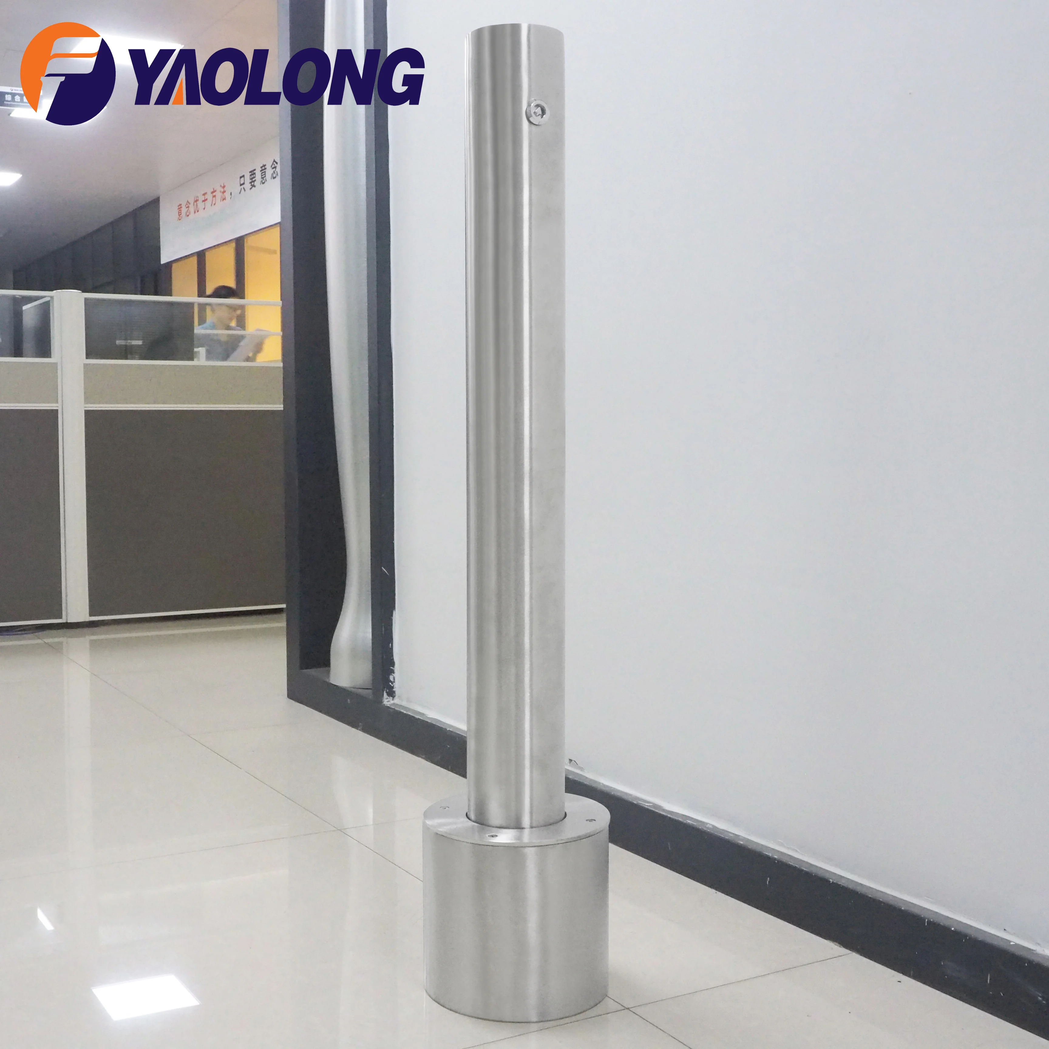Stainless steel car parking blocker 80cm decorative removable bollards