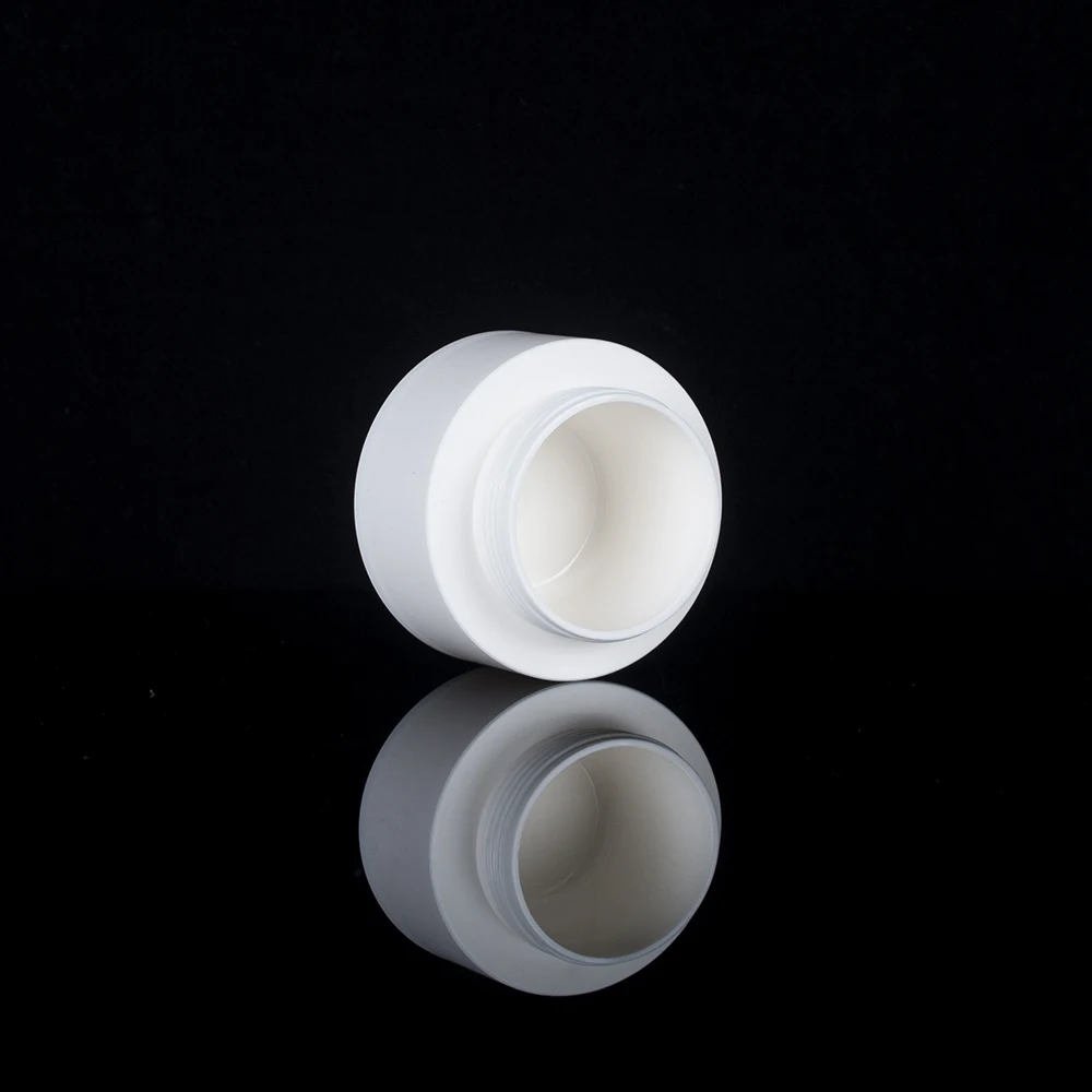 Empty plastic pp jar 50g face cream lotion matte solid white mason jar lids plastic