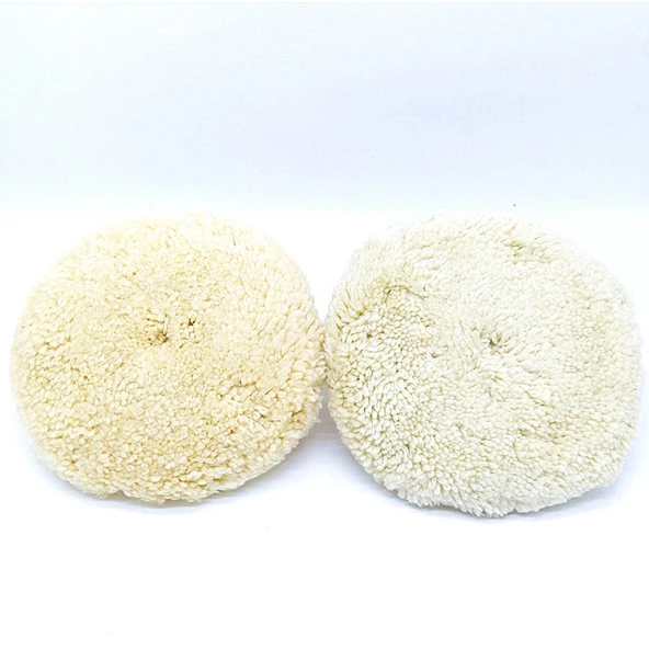 Двусторонняя шерстяная полировальная буферная подушка, 8 дюймов, высокоплотные подлинные шерстяные колодки M16 для композитного крема для резки и полировки