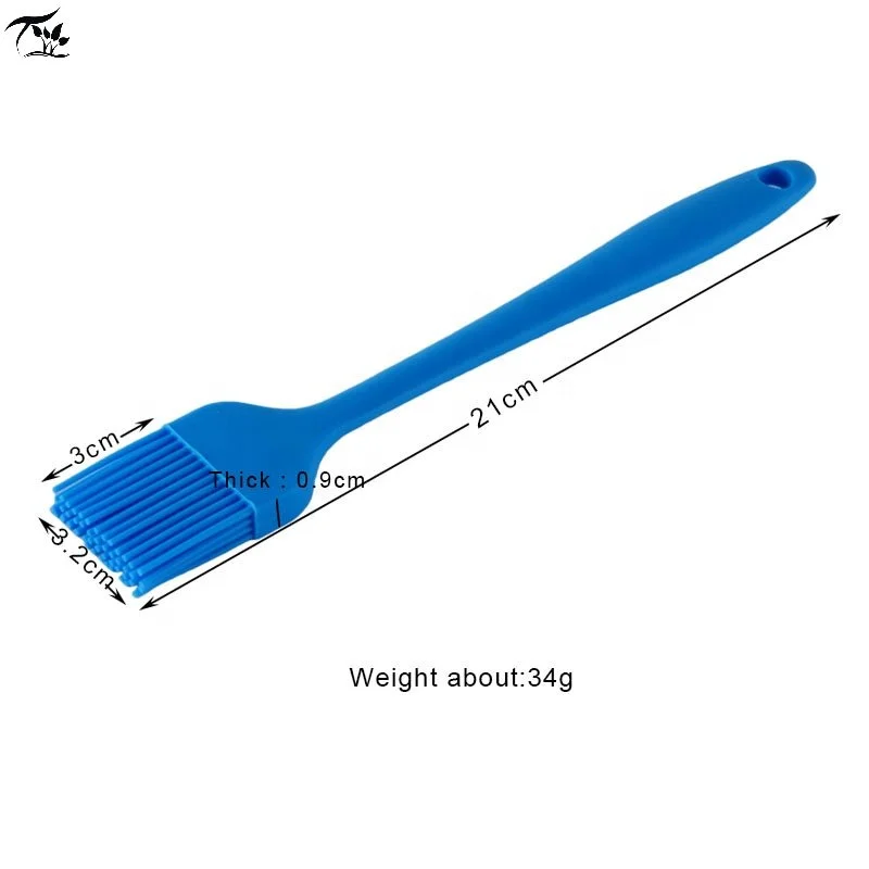 
Heat Resistance Grilling BBQ Brush Silicone Oil Brush with Steel Bar Handle 