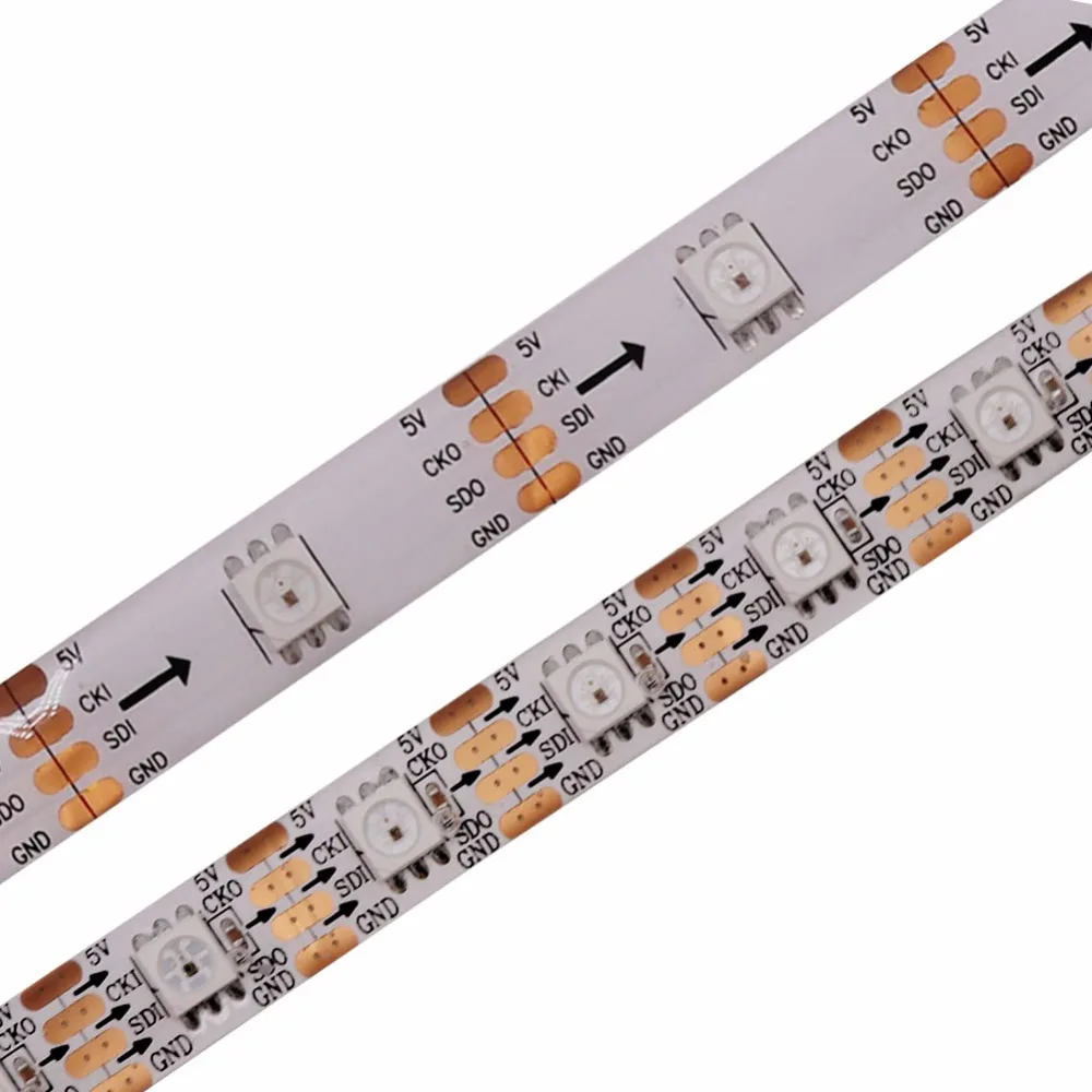 12V/24V led strip light rgb APA102 sk9822 48leds 72w 5050 5v digital and addressable for ktv/landscape