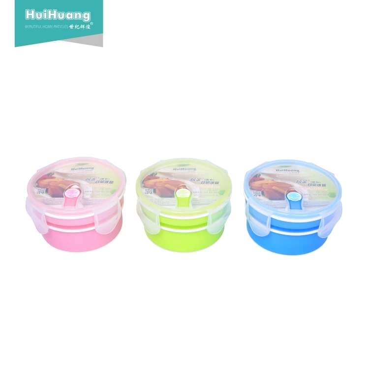 
wholesale prices for kids 2 layers portable assemble air tight food plastic container air tight container round air tight plasti 