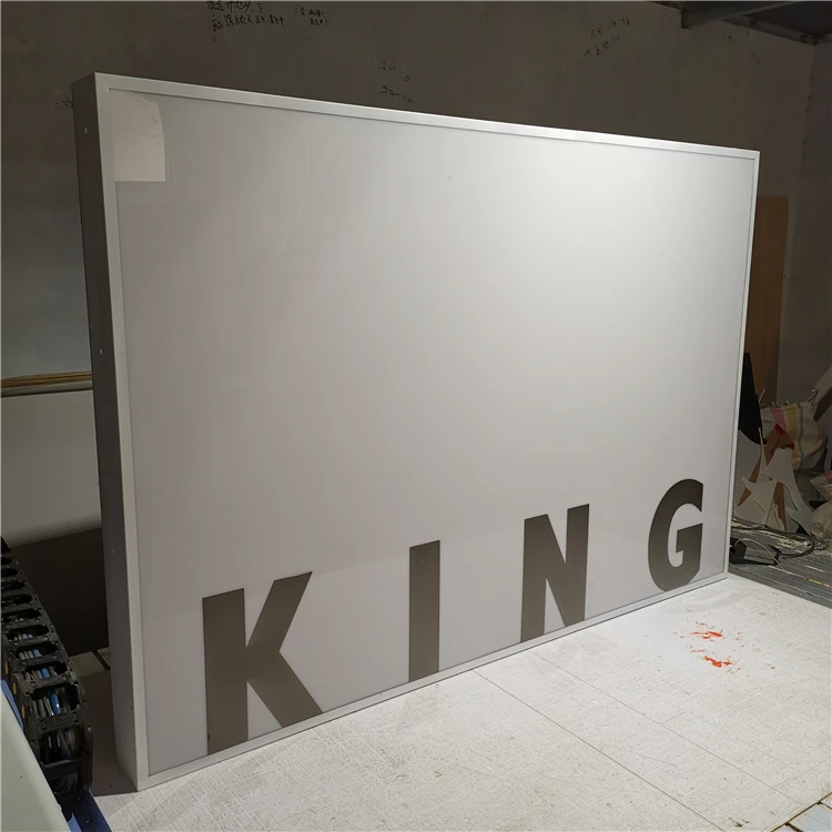 Stainless Steel Shaped Advertising Light Boxes Outdoor Sign
