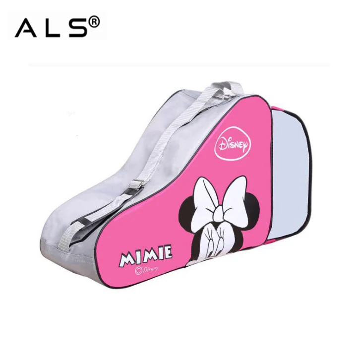 
Roller line skating boot bag, shoulder strap carry kids boot ice skate bag with helmet compartment 
