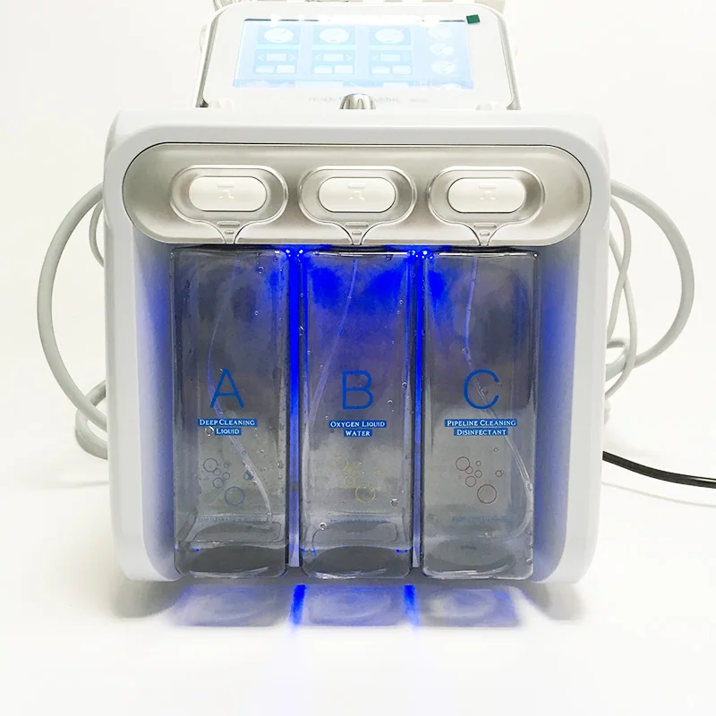 2021 Hot Sale !!!!! H2O2 6 in 1 facial hydro dermabrasion equipment with 1 years warranty