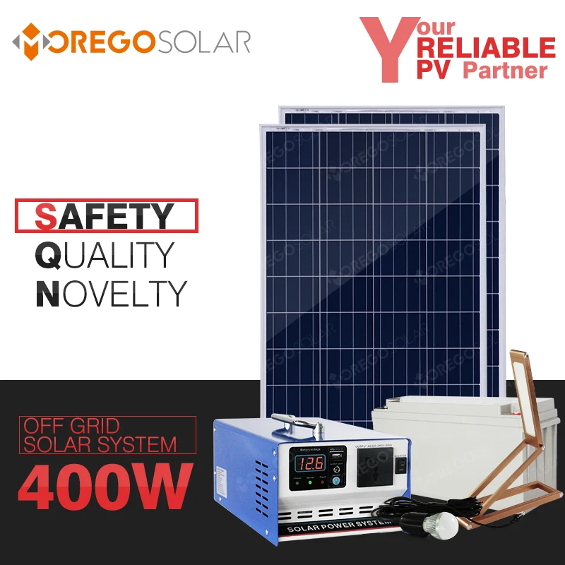 Moregosolar 400 Вт 500 Вт 600 Вт off-grid Главная Солнечной системы питания панели комплект включает солнечный