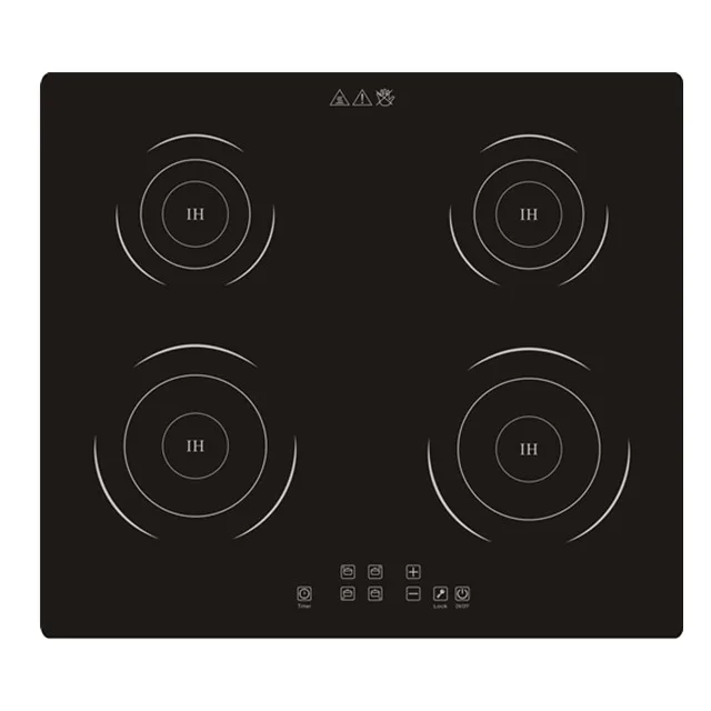 inbuilt 4 head  commercial induction cooker 5000w for restaurant