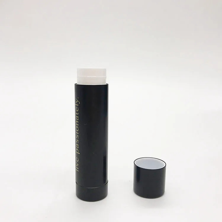 Matte color round lip balm tube