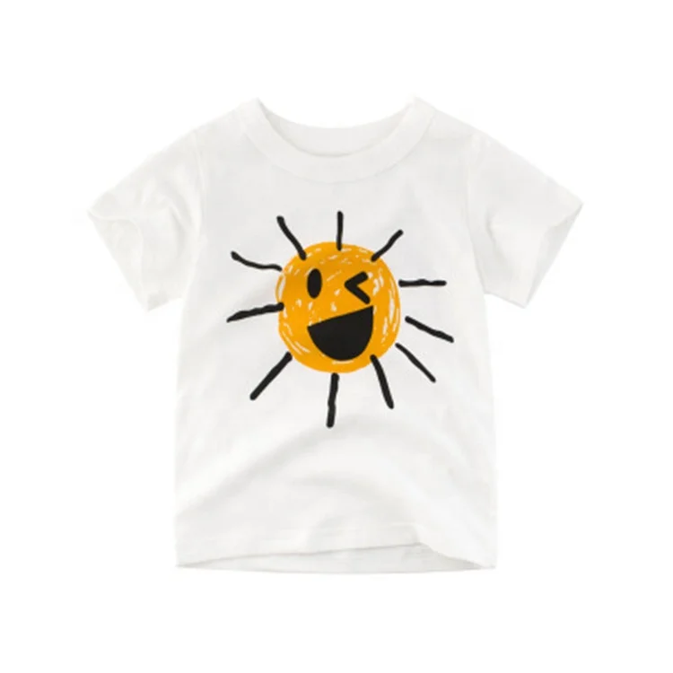 
Summer Kids Boys T Shirt Crown Print Short Sleeve Baby Girls T-shirts Cotton Children T-shirt O-neck Tee Tops 