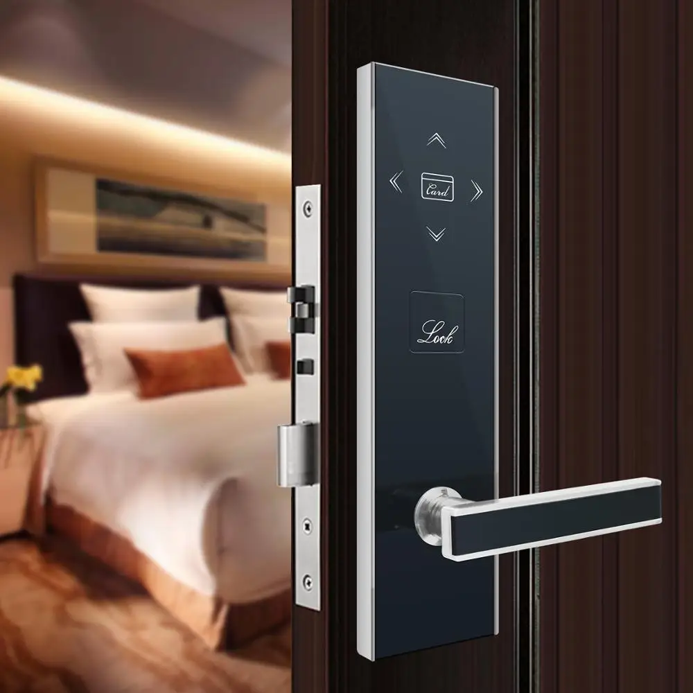 Security EU/US Morise Electronic Smart Key Card Reader Door Lock for Hotel/Apartment with Free Software