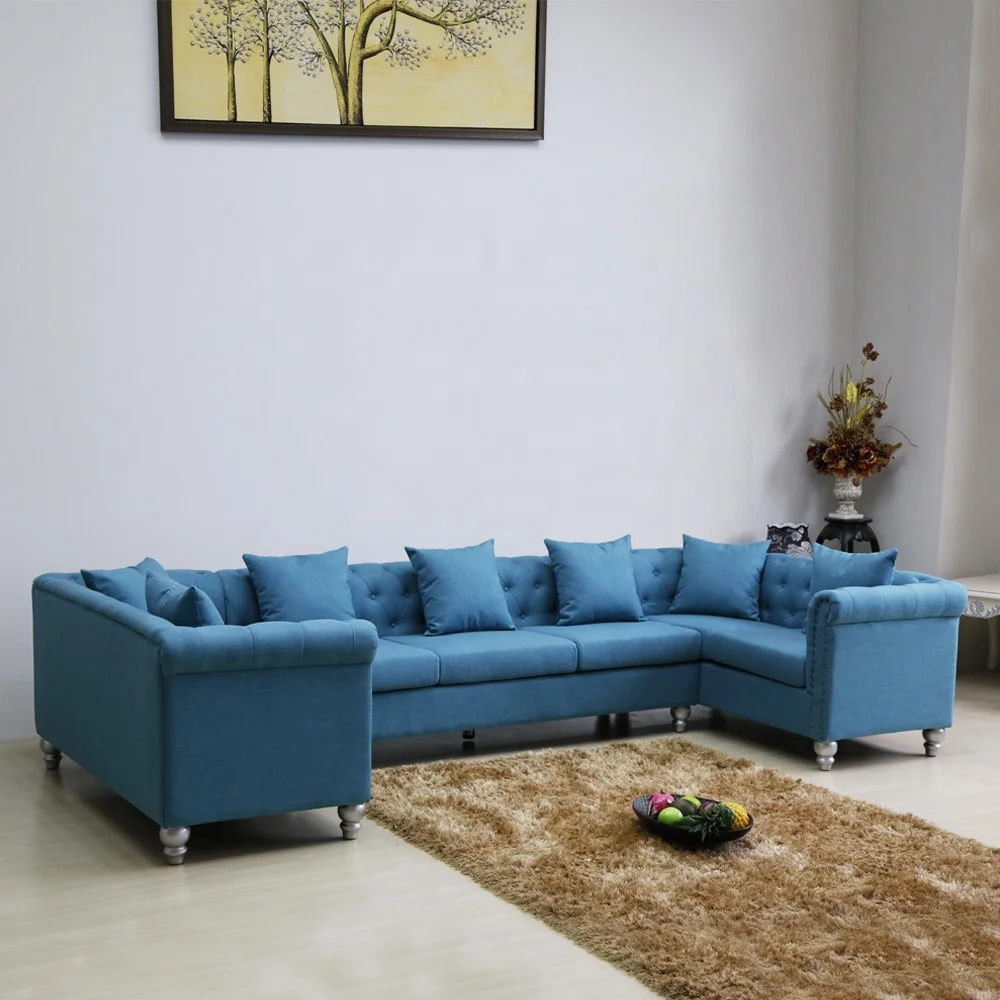 (SP-KS316) Customized modern leather chesterfield sofa factory price wholesale