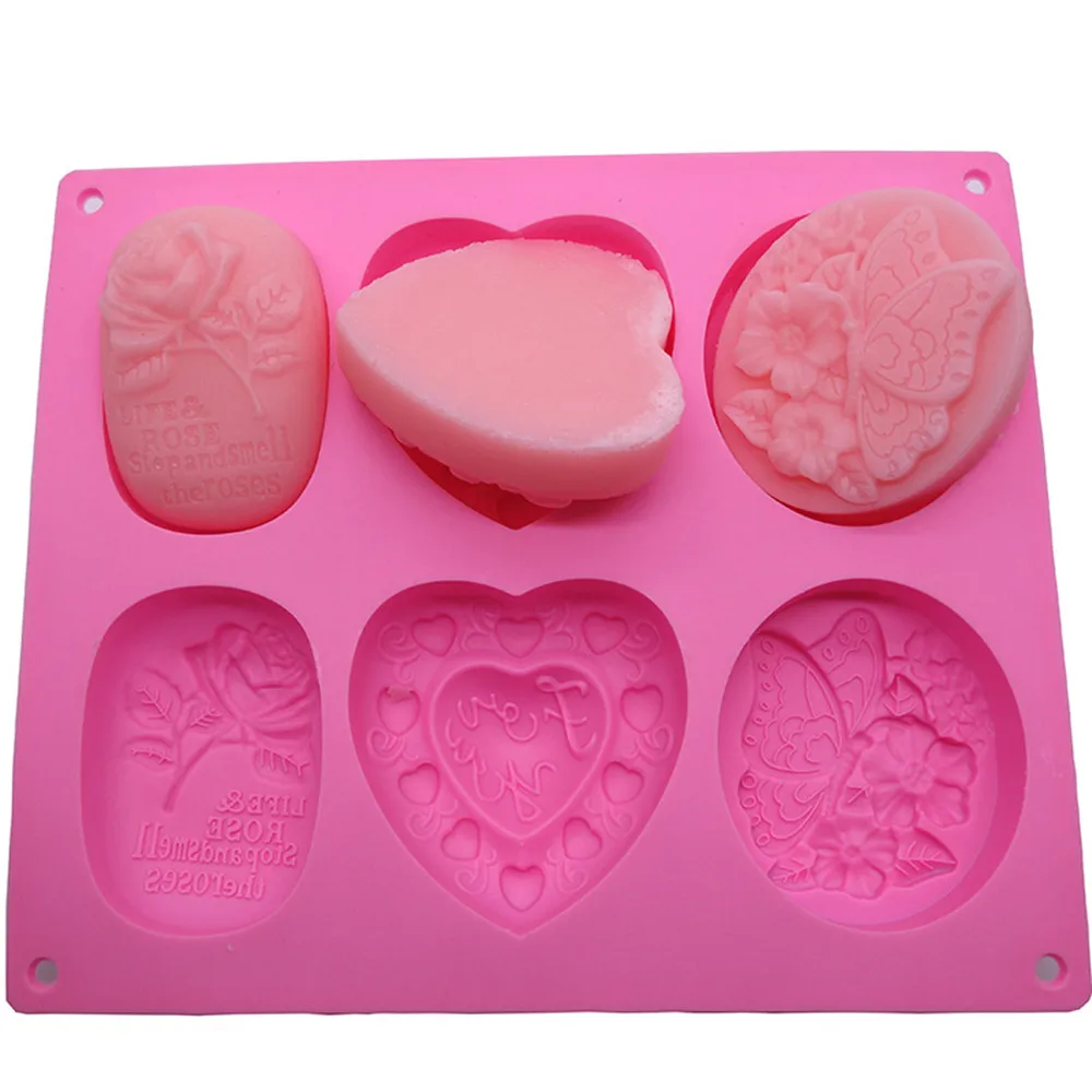 BPA  Free 3D Flower Shaped Soap Candy Silicone Molds
