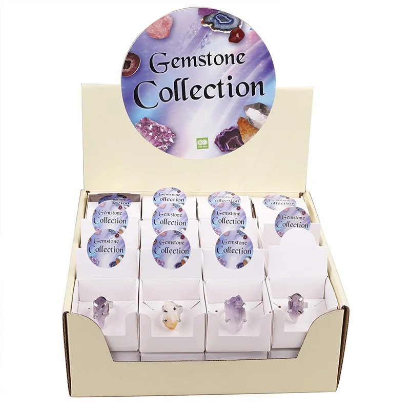 Yase натуральный кристалл кластер кольцо новый узор Дешевое Агат кластер кольцо полудрагоценный камень новый узор кольцо XJ