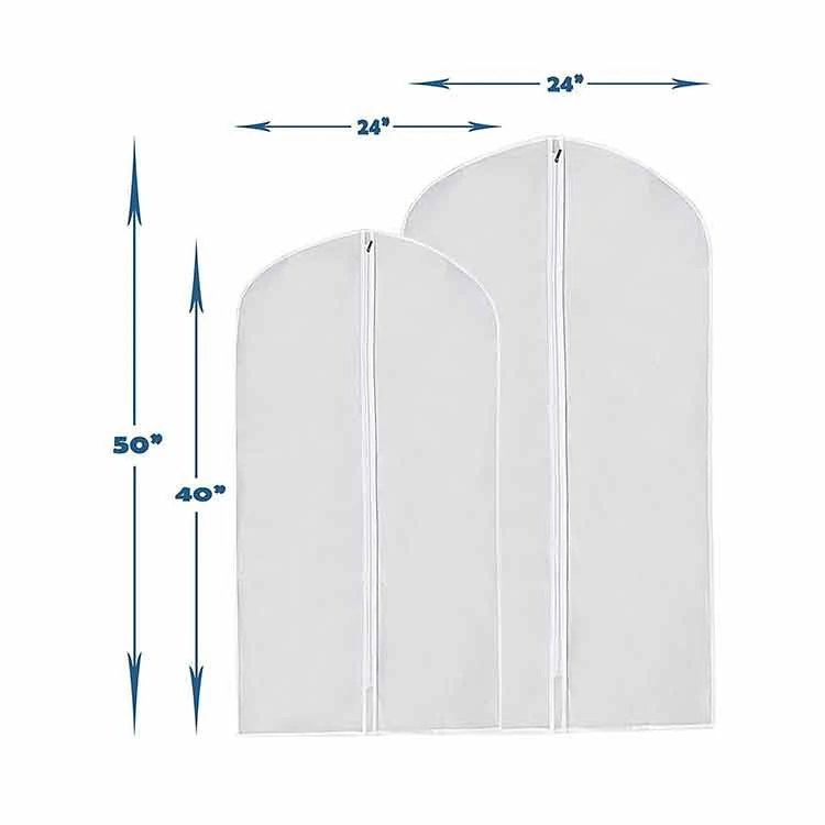 Custom superior quality cheap price portable transparent garment bag suit bag