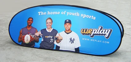 Outdoor horizontal sport advertising promotional custom print logo Golf folding A frame pop out banner for event