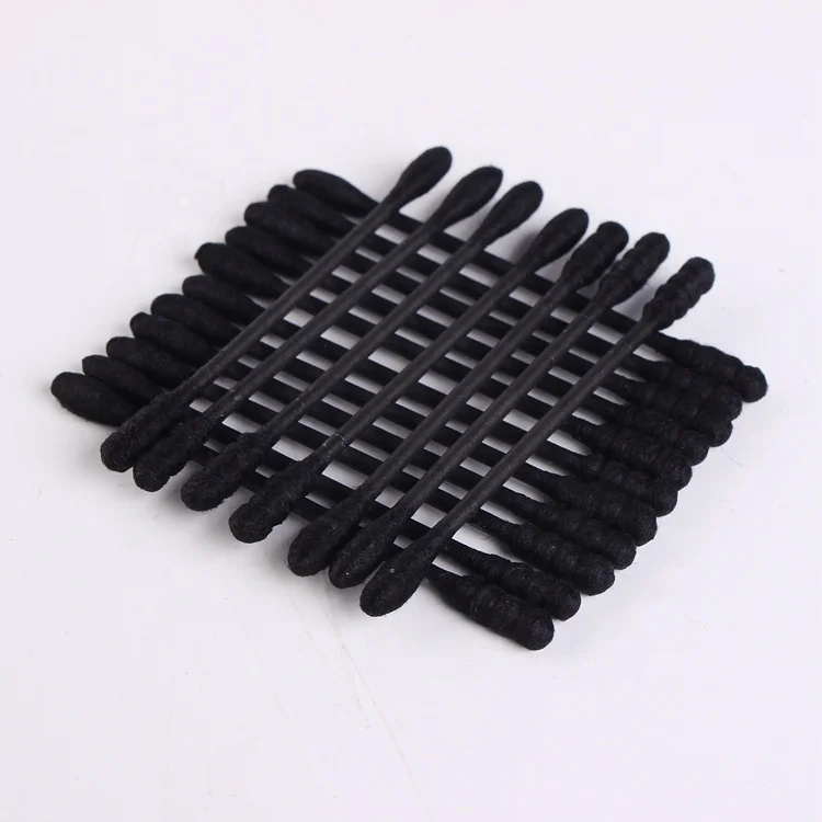 black paper stick  cotton buds Japan style for cosmetic use