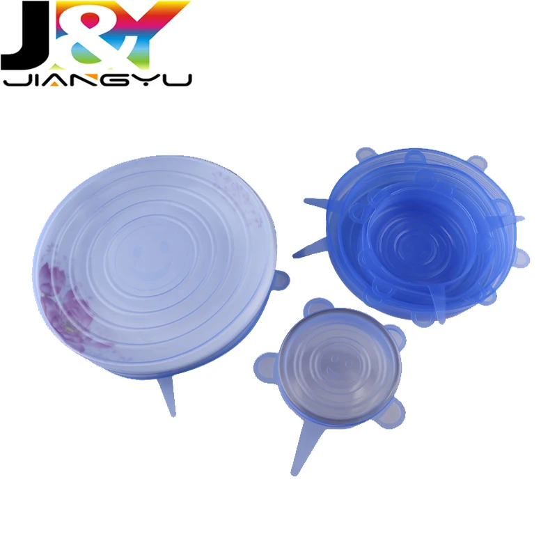 Не содержит Бисфенол А крышки растягивающиеся из силикона, 7-полиэтиленового пакета/гвардии Insta крышками, многоразовые силиконовые крышки чаши различных размеров чаша крышка