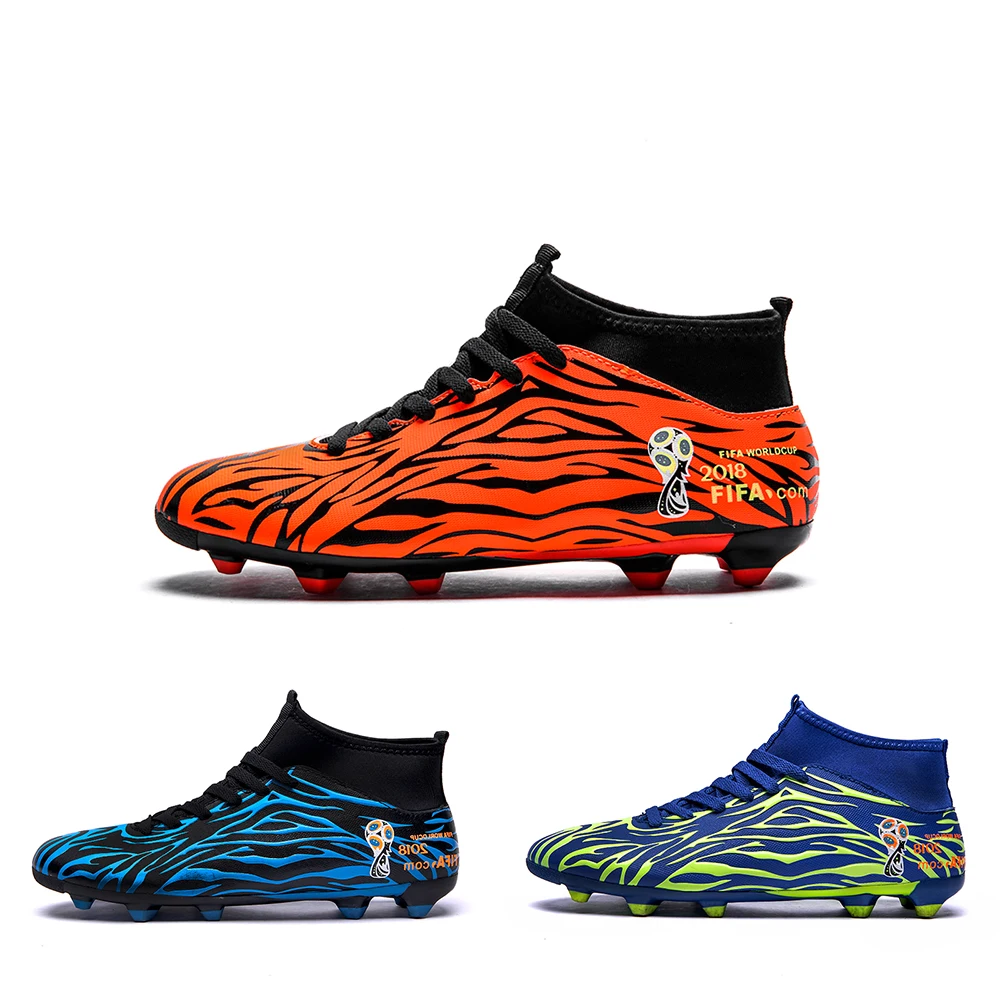 Soccer Boots Cleats Long Men Football Boots Outdoor Training Soccer Shoes