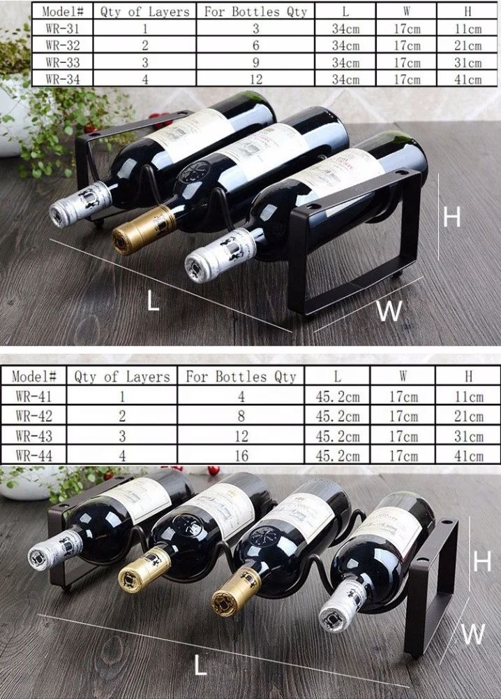 
Metal Countertop Stackable Wine Shelving Display Rack Shelf Storage Organizer Holder 