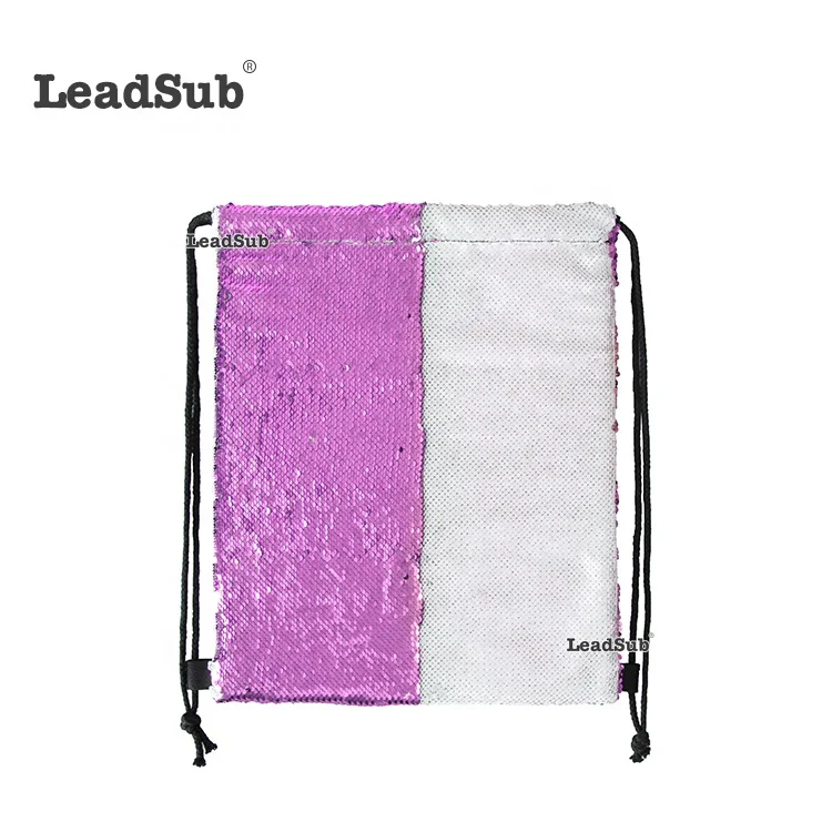 Magic Tote Glittering bag Reversible Sequin Drawstring Backpacks Bling Shining Sport Shoulder Bags for heat press transfer