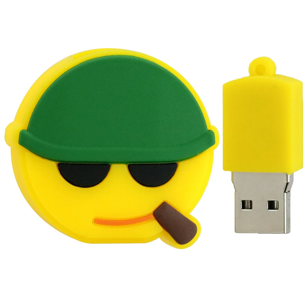 Оптовая продажа цена на заказ комиксы ПВХ Emoji серии Веселые Флешка Usb Stick 1 ГБ 4 ГБ 128 ГБ