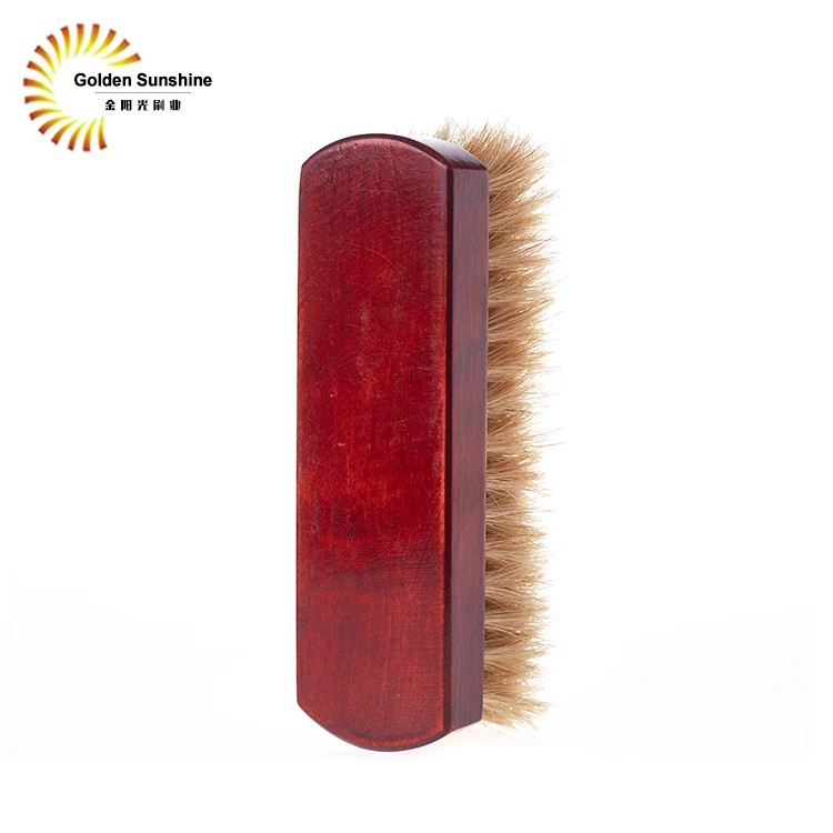 
Custom Pig Hair Shoe Brush Wood Shoe Polish Brush 